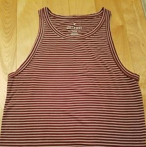 Red and white striped AE tank